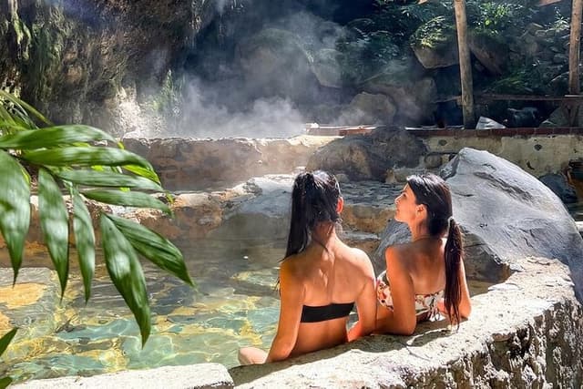 Natural Hot Springs Experience and visit an Authentic Mayan Market