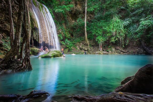 Private Erawan Waterfall, River Kwai, Death Railway Tour from Bangkok