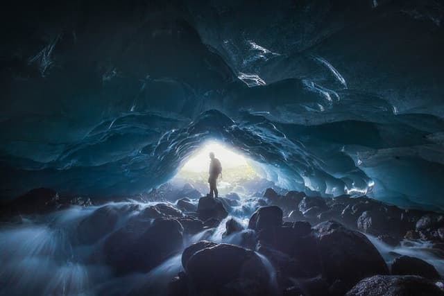 Early Bird Ice Cave with 3 Professional Photos