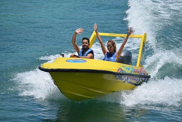 Speedboat Across the Mangroves and Parasailing in Cancun
