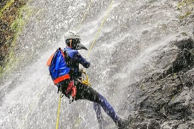 Canyoning La Escalera in Jardín Antioquia Route 2 Waterfalls