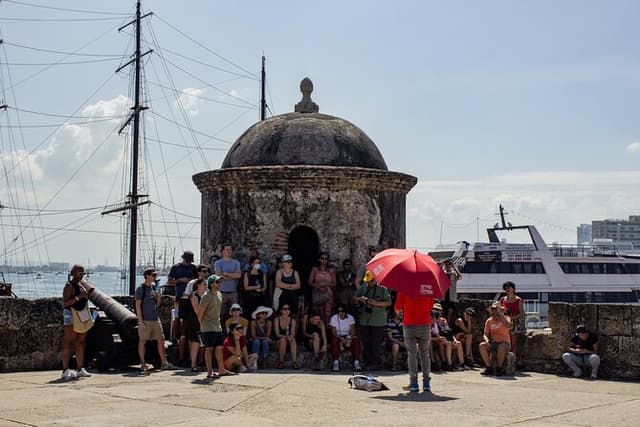 Cartagena Antigua & Barrio Getsemani group with audio system