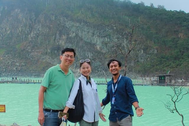 Jakarta Ciwidey White Crater and Patengan Lake from Jakarta
