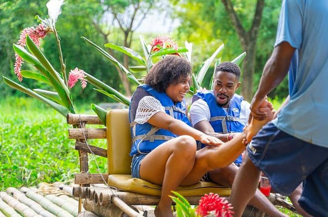 Guided Bamboo Rafting and Zipline at Good Hope Estate