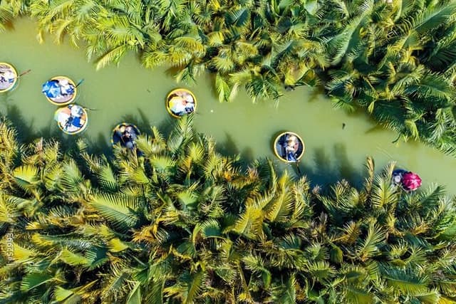 Basket Boat Ride, Coconut Forest, Sunset and Hoi An Town by Night