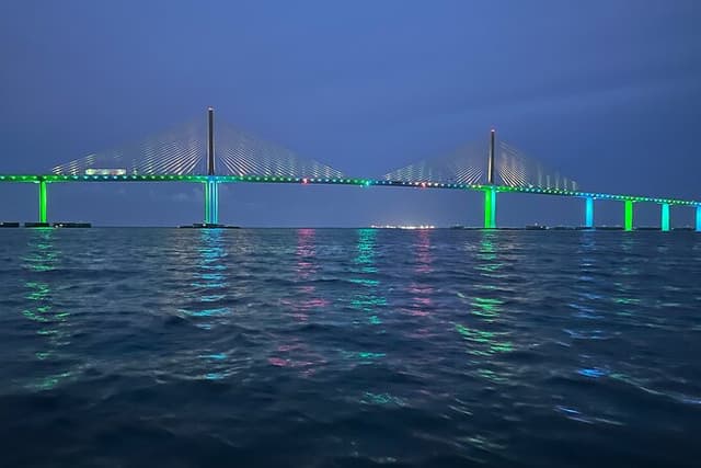 Premiere Private Sunset Cruise With Lights Of The Skyway Bridge