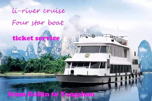 Guilin Liriver cruise four star boat ground floor ticket service