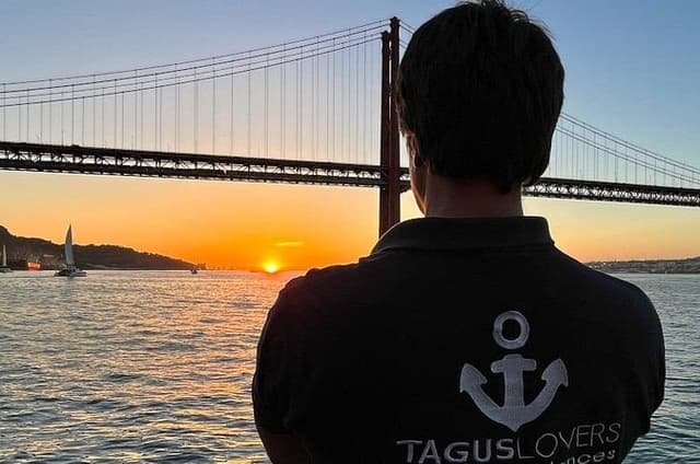 Lisbon Noon or Sunset by Engine Boat