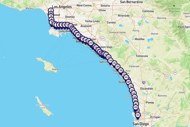 Self guided Driving Tour between LA and San Diego
