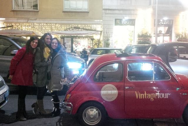 3 Hour Dolce Vita Vintage Fiat 500 Night Tour in Milan