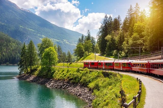 St Moritz & Swiss Alps Day Trip with Bernina Red Train from Milan