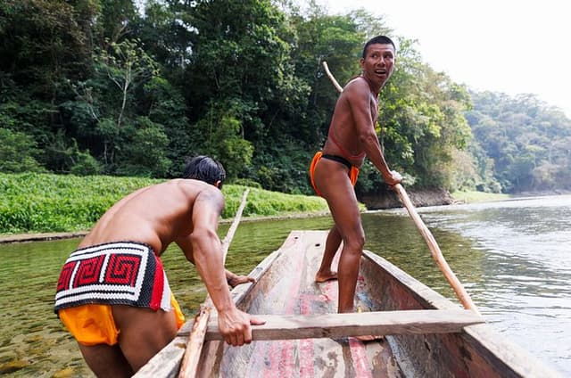 Panama City Visit an Indian town Embera and waterfall with lunch