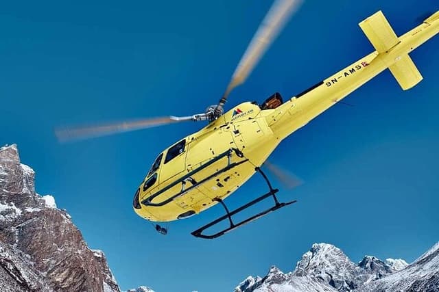 Helicopter pick up from Lobuche to Kathmandu