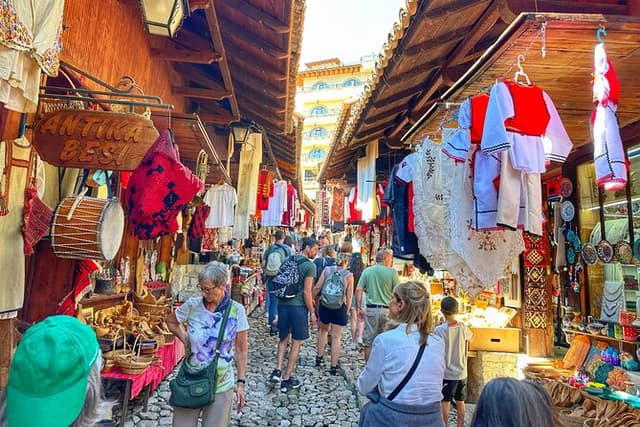 Kruja castle, the old Bazaar & Sarisalltik- Departure from Tirana