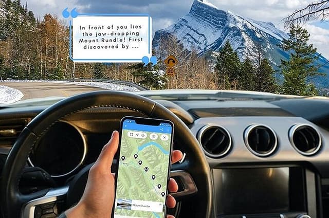 Smartphone Audio Driving Tour between Banff and Calgary