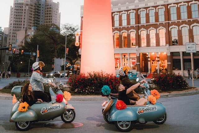 VESPA SiDECAR Tour in San Antonio with Tacos