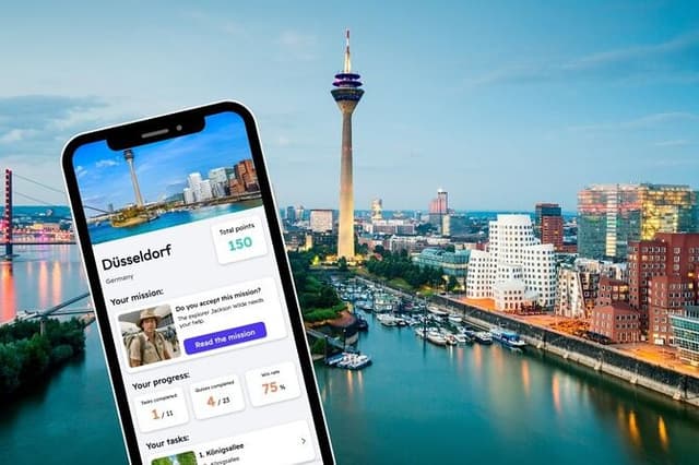 Düsseldorf Exploration Game City Tour on your Phone