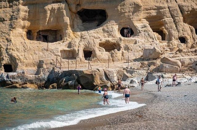 Matala ,Botanic Garden,Ag Galini and Spili Tour Day from Rethymno