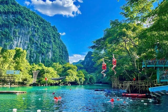 Zipline Dark Cave and Phong Nha Cave Explorer’s Day Tour