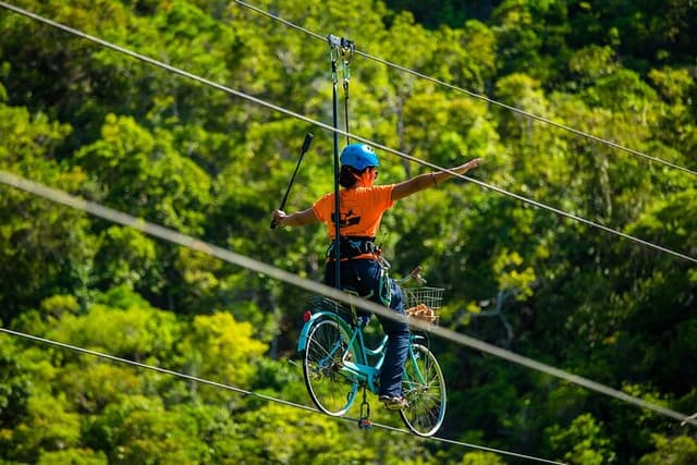 Sky High Zipline and Wang Sai Waterfall Views on Koh Phangan