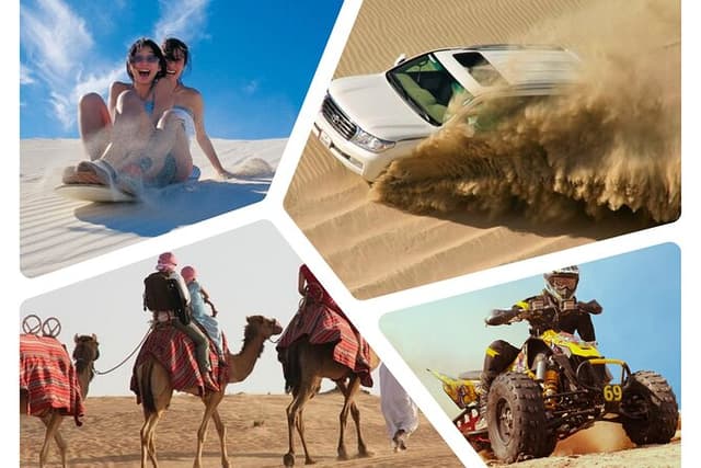 Doha Safari Dune Bashing Camel Ride Sandboarding ATV Option