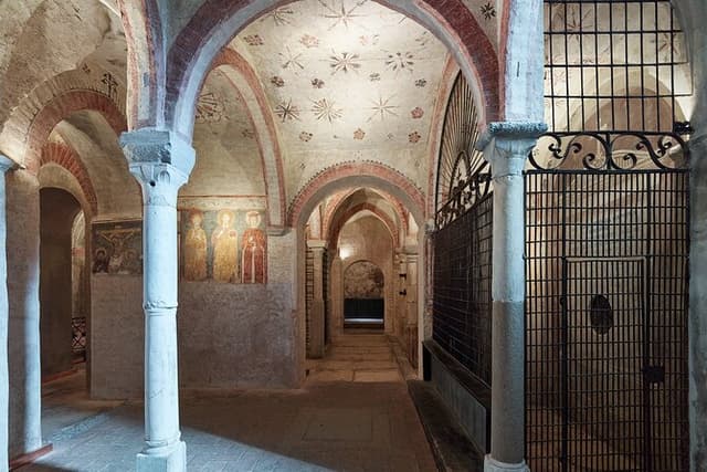 Entrance to the Crypt of San Sepolcro Milan