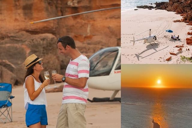 Broome: Romantic 50-Min Private Helicopter Flight & Beach Picnic
