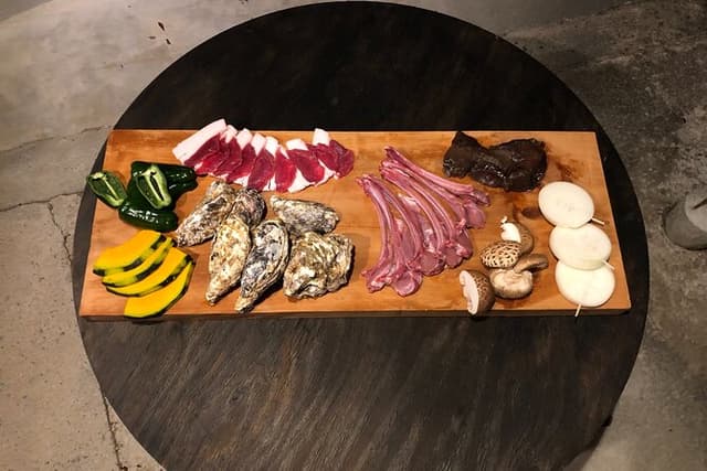 Ainan BBQ with whole foods from the sea and mountains