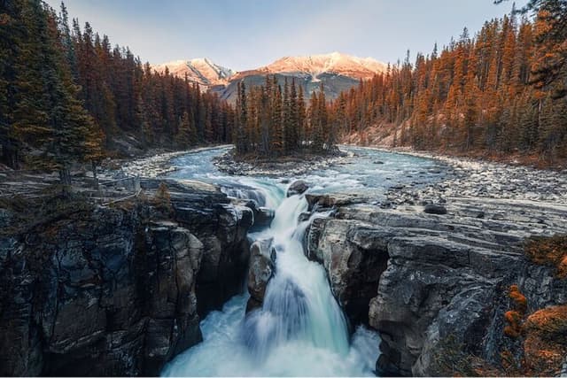 Athabasca Falls/Abraham icebubble,Sunwpata Falls,Icefield & Peyto