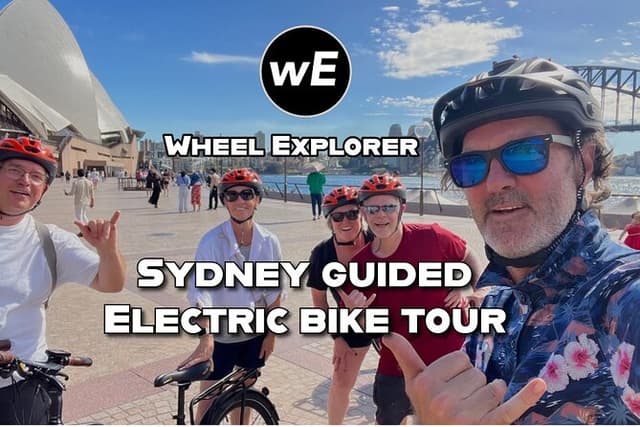 Guided Electric Bike Tour of Sydney with Bluetooth helmets