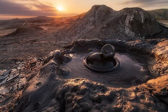 Private Tour to Gobustan Mud Volcanoes and Absheron.