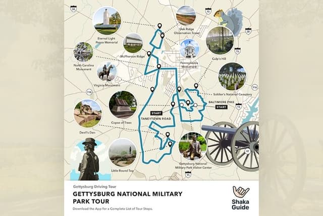 Gettysburg Battlefield Self Guided Audio Driving Tour