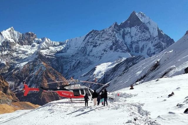 Experience Annapurna in a Day: Helicopter Landing Tour