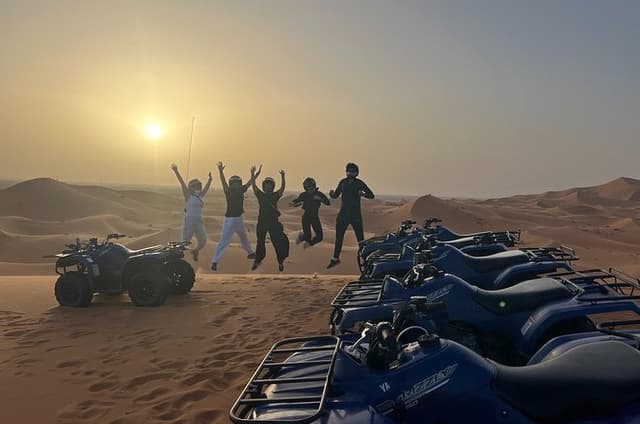  Enjoy Quad the bugy Merzouga Desert Erg Chebbi dunes sandbording sunset sunrise