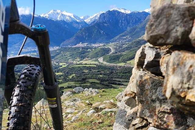 Cycling excursion in nature in Corte in Corsica Centre.