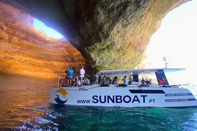 Benagil Caves & Coast from Portimão on an Eco-Friendly Catamaran