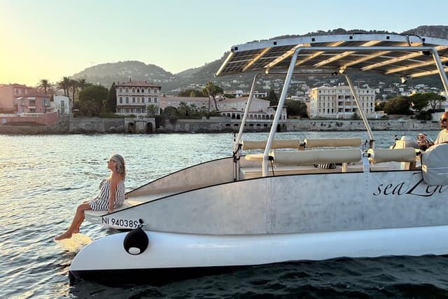 Private Sunset Tour in Solar Boat near Nice and Monaco