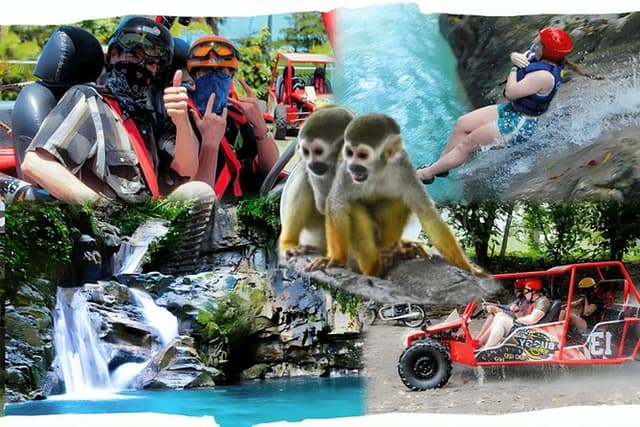 3x1: Monkeyland Waterfalls and Buggy Tour Puerto Plata