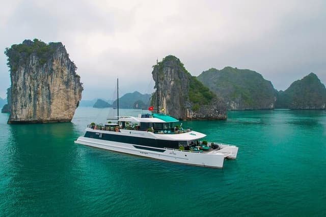 Halong Bay & Lan Ha Bay Luxury Day Cruise by The Halong Catamaran