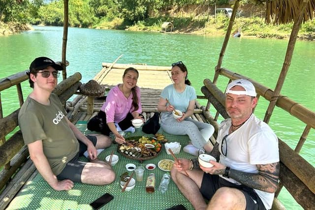 Pu Luong Day Tour:Trek Villages,Bamboo Rafting, cave or Waterfall