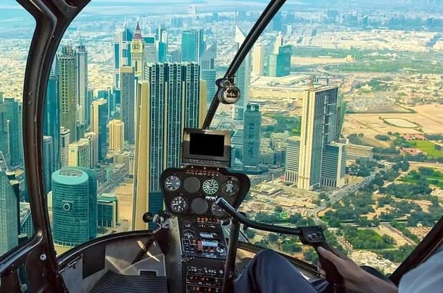 Helicopter Ride Over Dubai Burj Khalifa & Palm – Optional Pickup