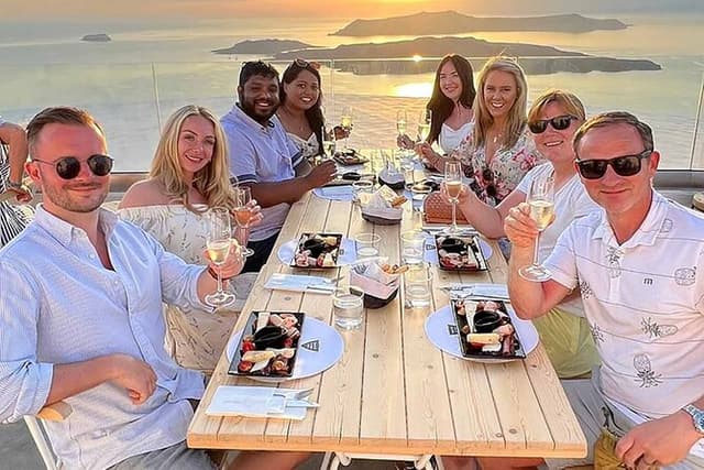Santorini Wine Adventure with 12 Wine Tastings, Tapas and Sunset