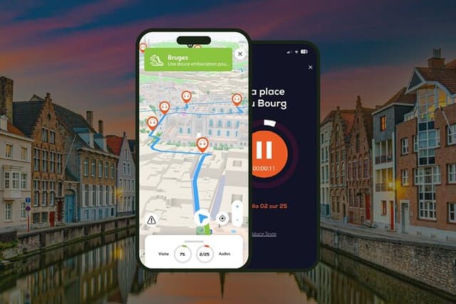 Bruges Audio guided walking tour 1h45 and 22 audio comments