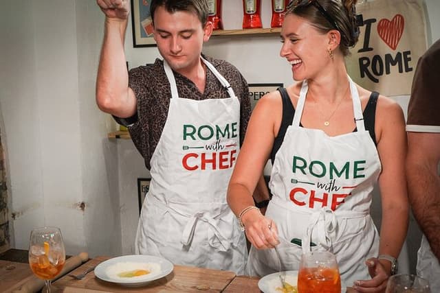 Rome Tipsy Cooking Class: Make Pasta and Mix 3 Spritz Cocktails