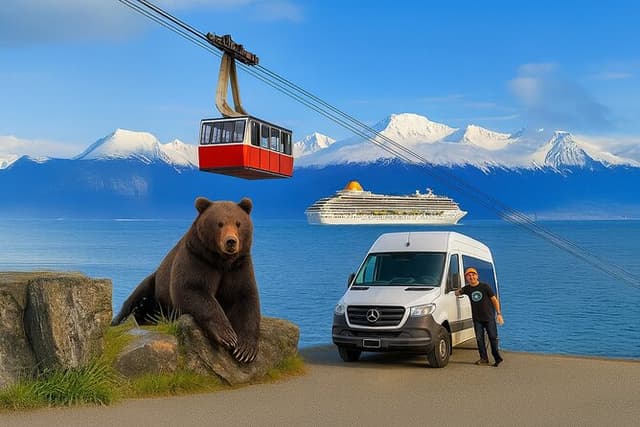 Whittier to Anchorage Cruise Transfer with Wildlife and Tram