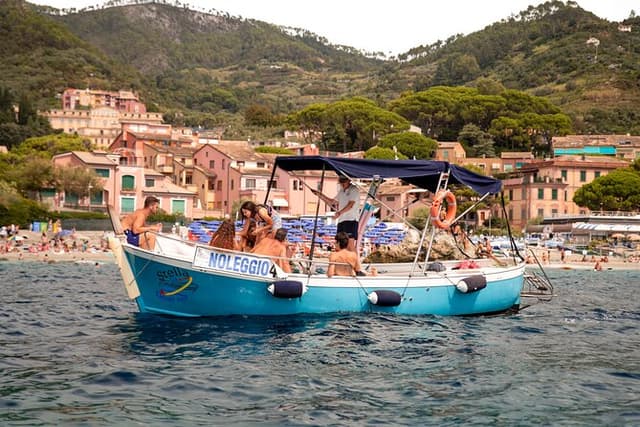 Sunset in boat with Ligurian aperitif