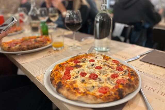 Rome: Pizza & Tiramisu or Gelato Class with Flowing Fine Wine