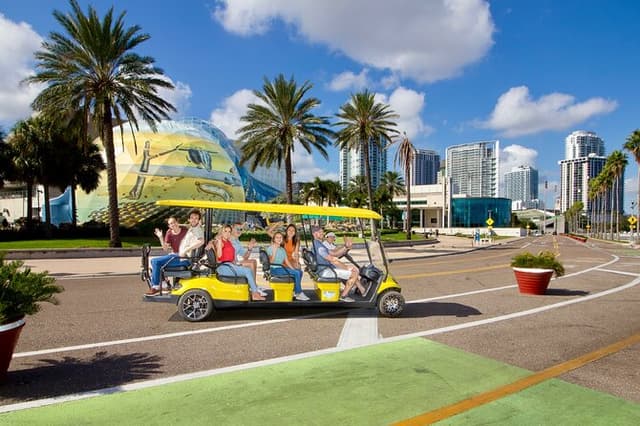 Guided St. Pete Sightseeing Tour in Deluxe Street Legal Golf Cart