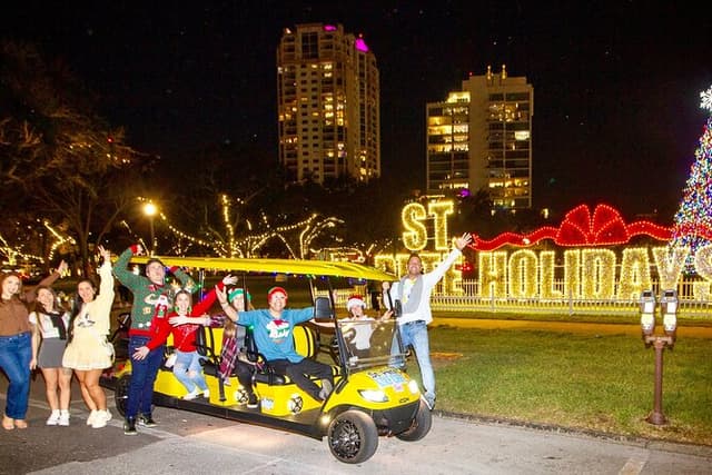 Christmas Lights Wonderland St. Pete Golf Cart Tour
