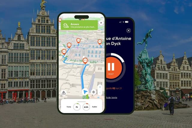 Antwerp Audio guided walking tour 2h15 and 21 audio commentary